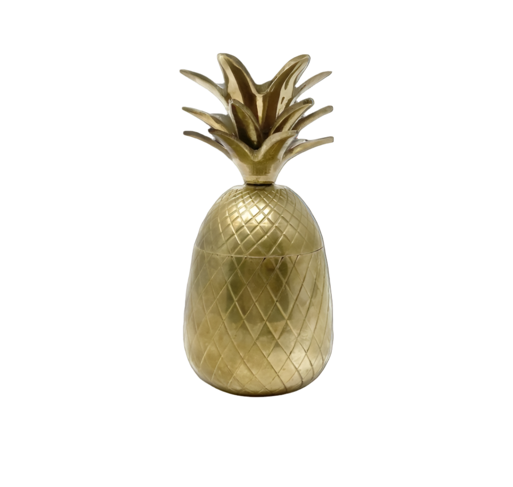 Brass pineapple-shaped candle