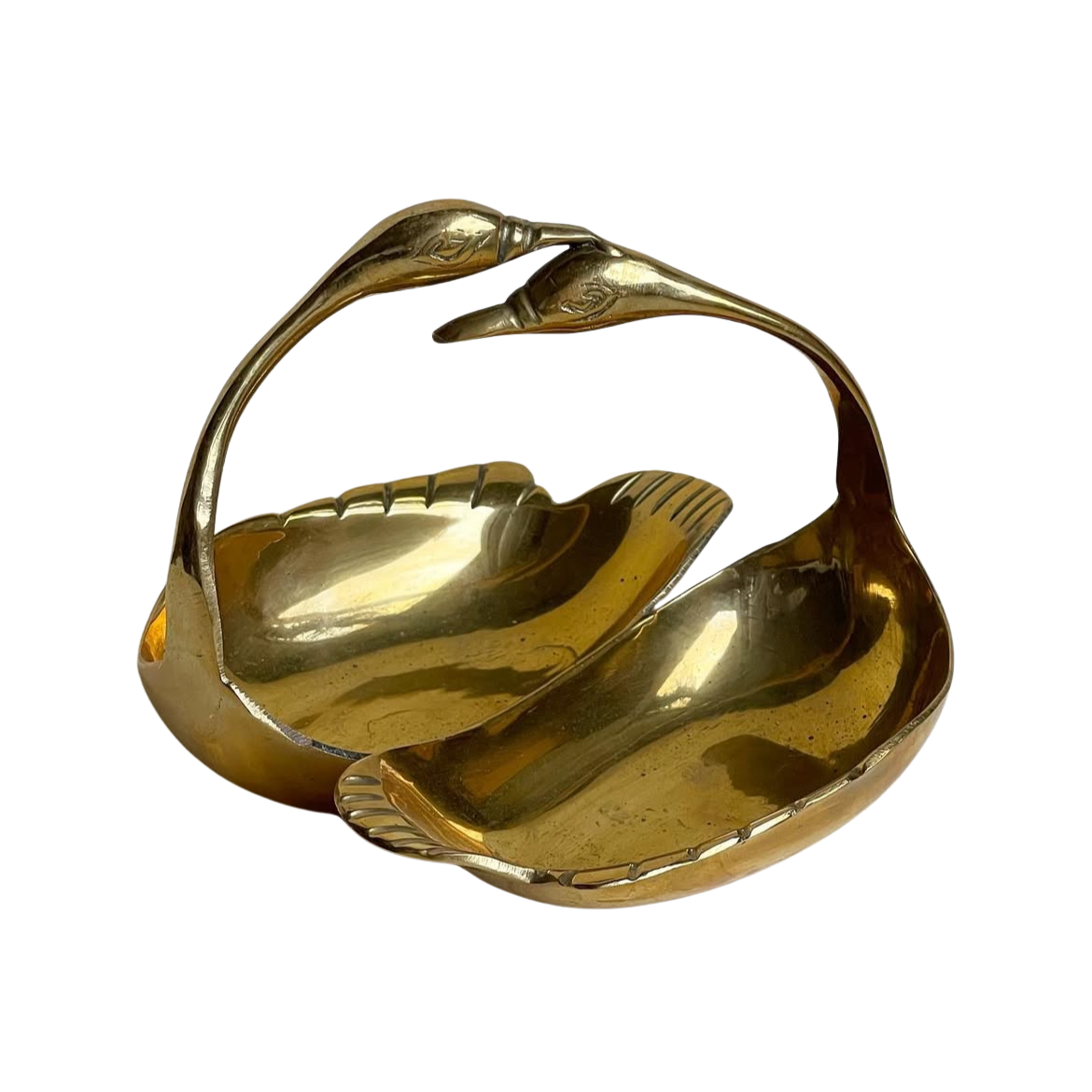 Brass duck-shaped dish